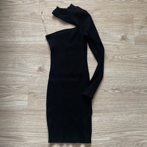 Bodycon cut out one shoulder sweater dress